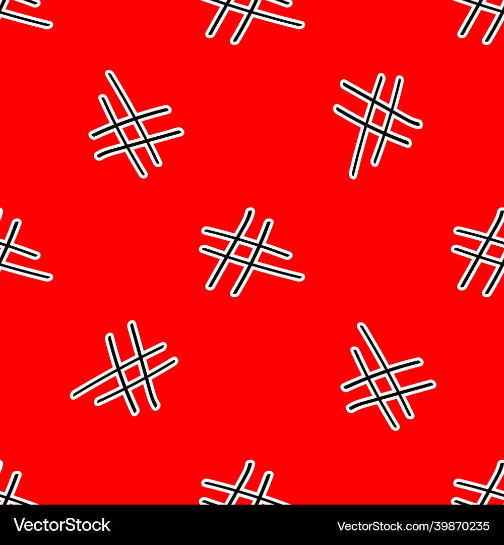 Seamless pattern with lines on red background Vector Image
