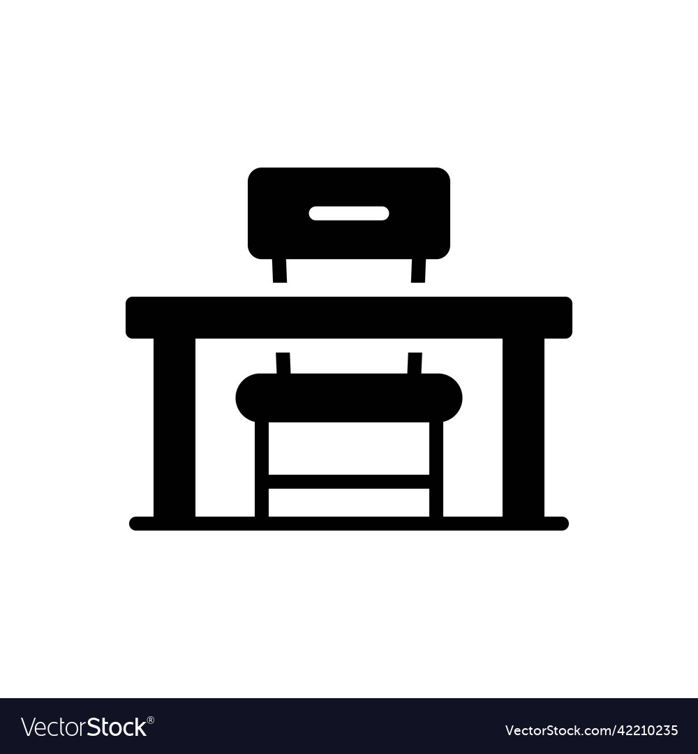 Student desk Royalty Free Vector Image VectorStock