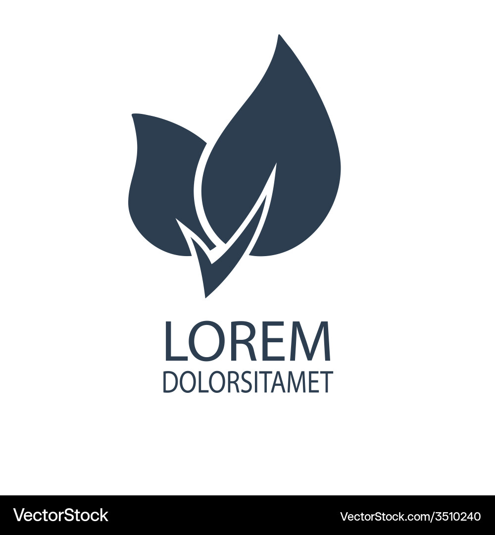 Eco leaf flat icon Royalty Free Vector Image - VectorStock