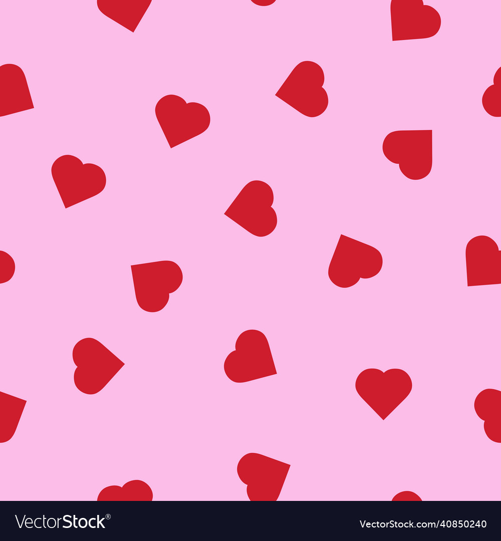 Hearts pink pattern Royalty Free Vector Image - VectorStock