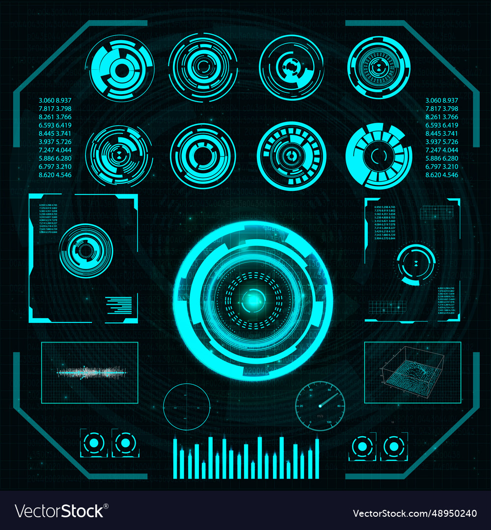 Real-time radar monitor Royalty Free Vector Image