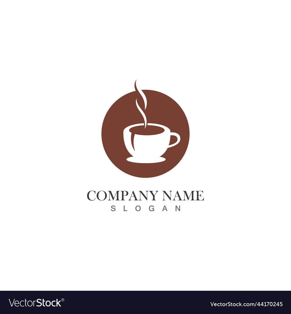 Coffee cup logo template icon design Royalty Free Vector