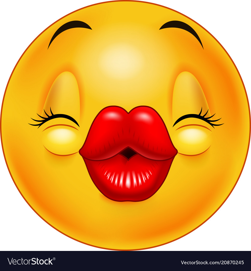 Express your feelings with kiss emoji cute in chats and messages