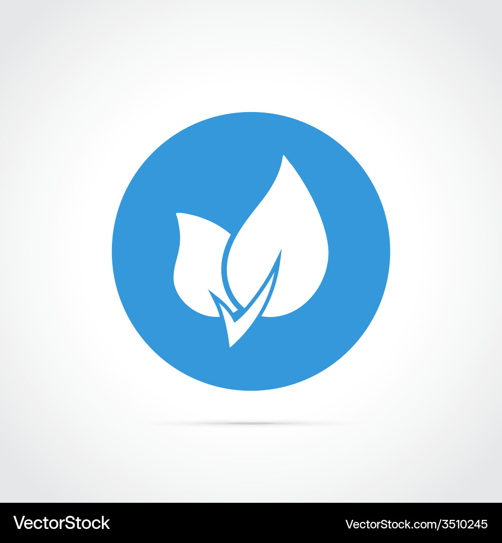 Eco leaf flat icon Royalty Free Vector Image - VectorStock