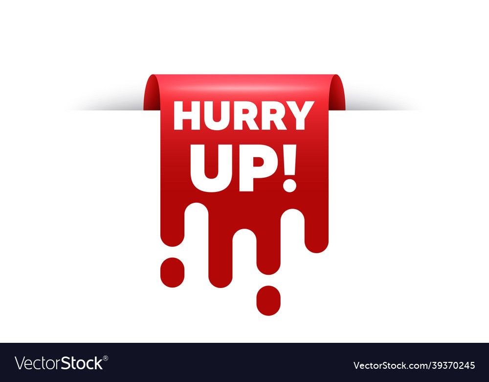 Hurry up sale special offer sign Royalty Free Vector Image