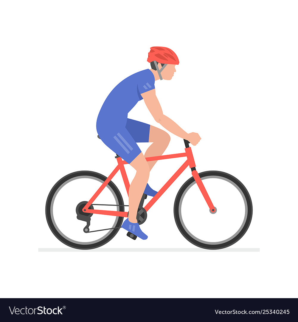 Men riding bike Royalty Free Vector Image - VectorStock