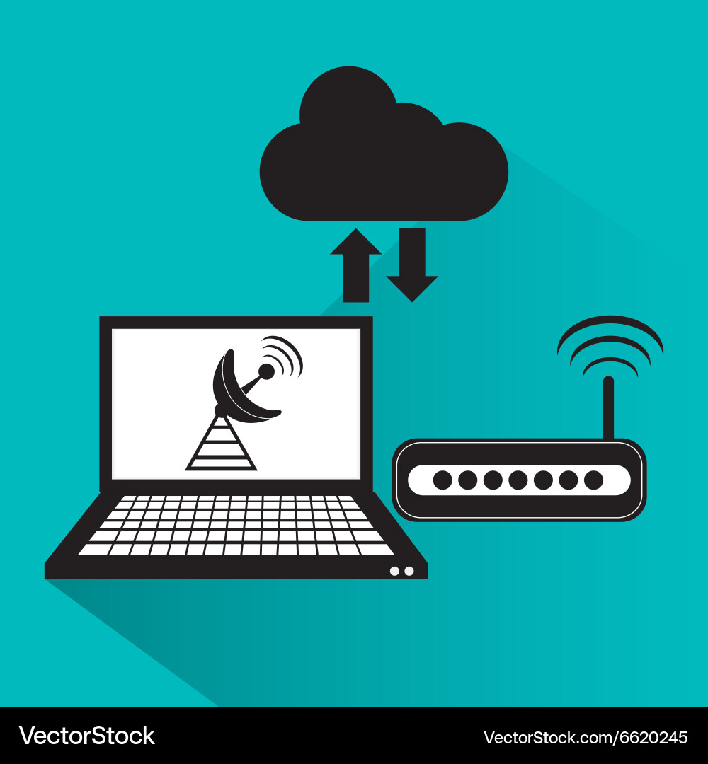 Networking Design Vector Networking and technology design Royalty Free Vector Image