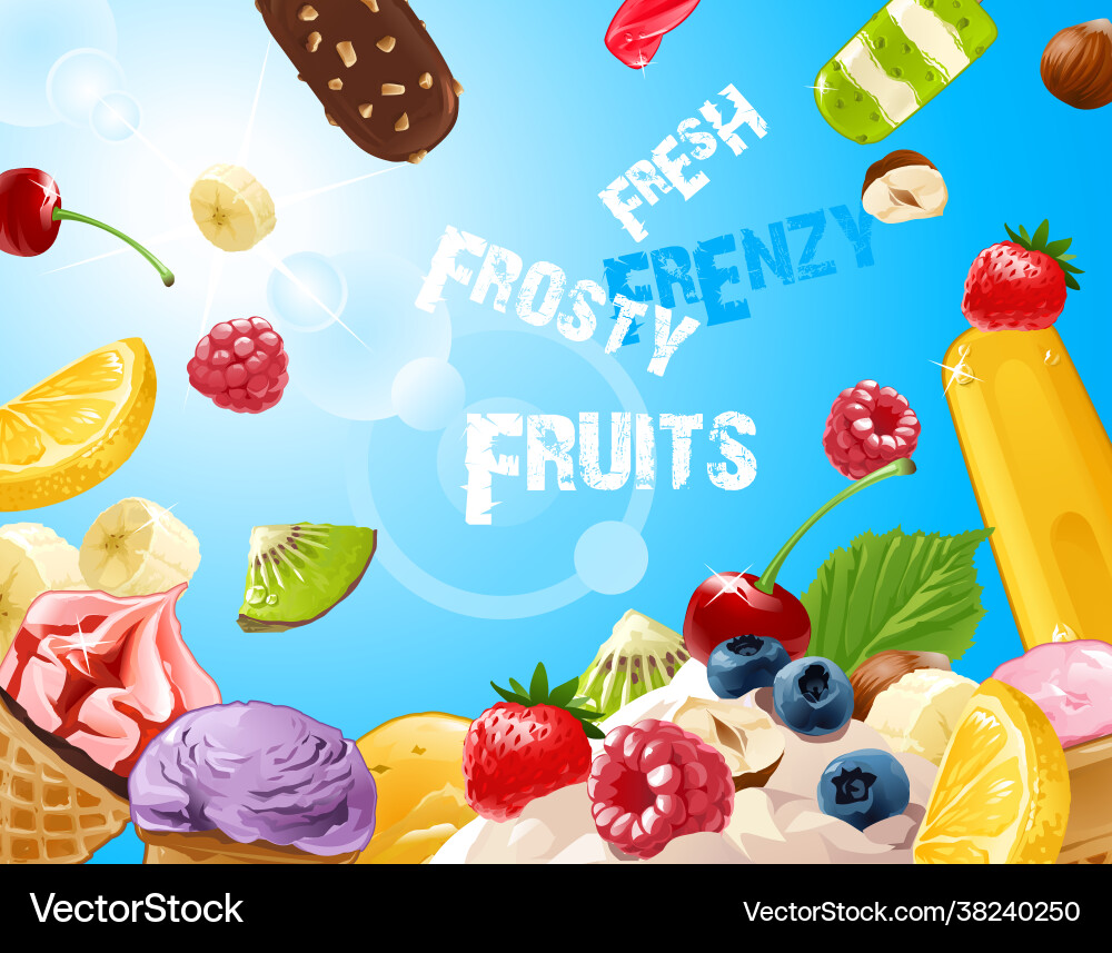 Background Delicious Ice Cream Royalty Free Vector Image