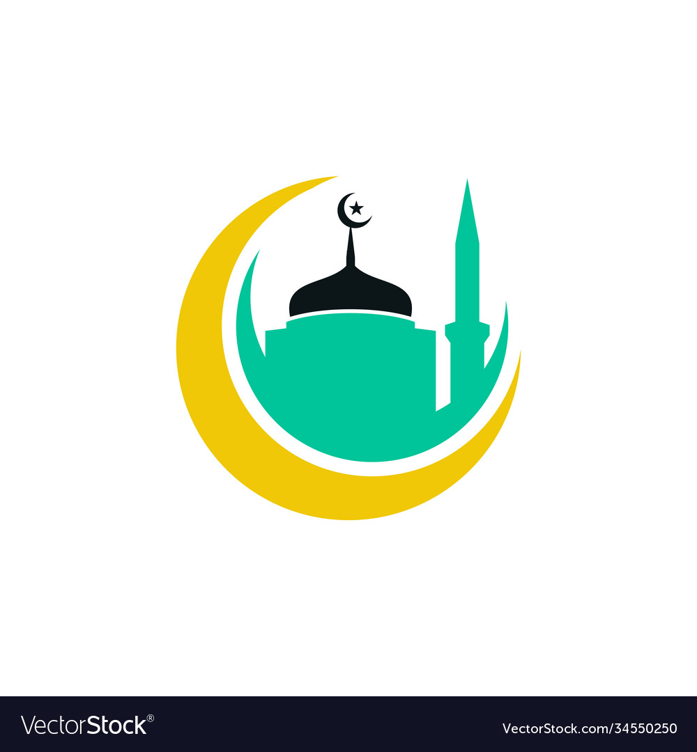 Islamic Schoo Logo Design With Icon Or Symbol Vector Image