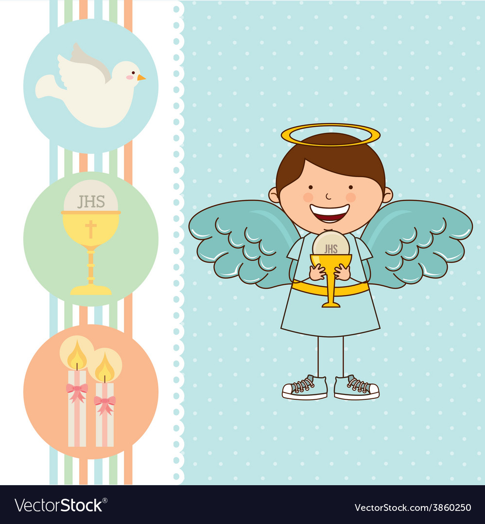 My first communion Royalty Free Vector Image - VectorStock