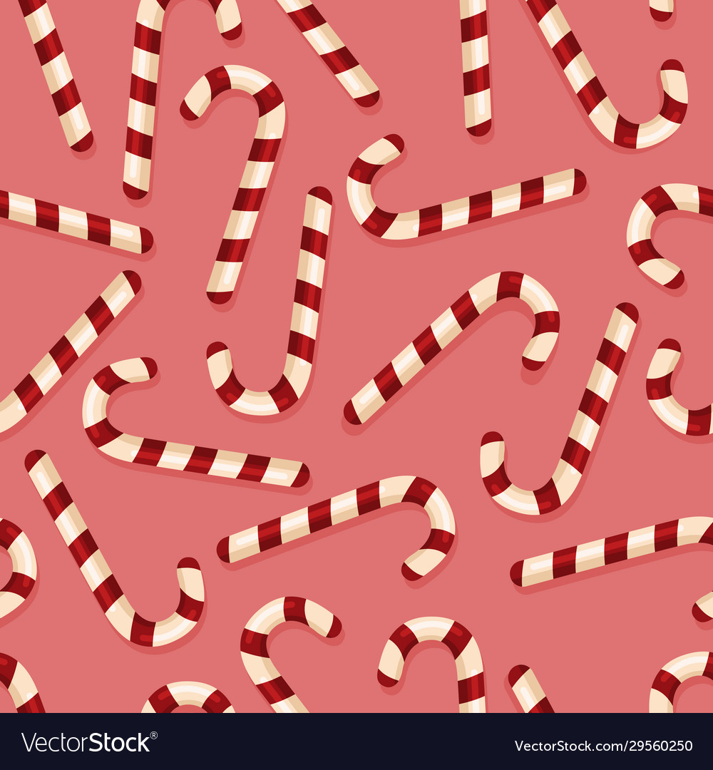 Seamless pattern candy cane sweets Royalty Free Vector Image