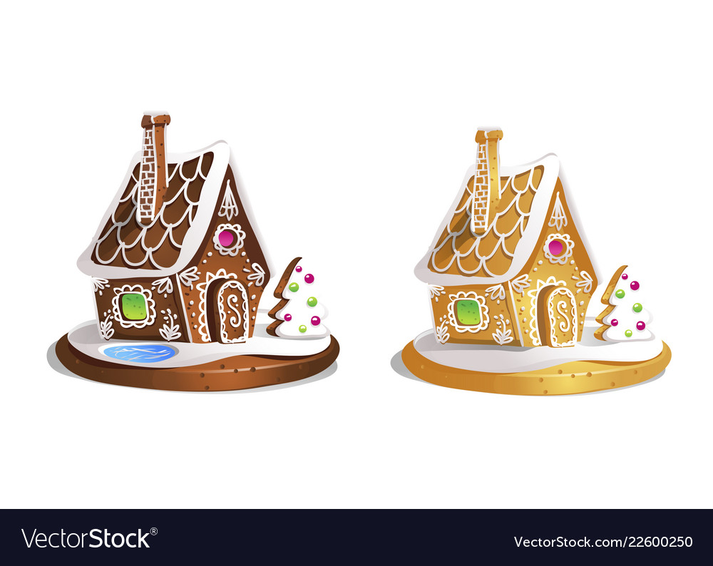 Пряничный домик акварелью