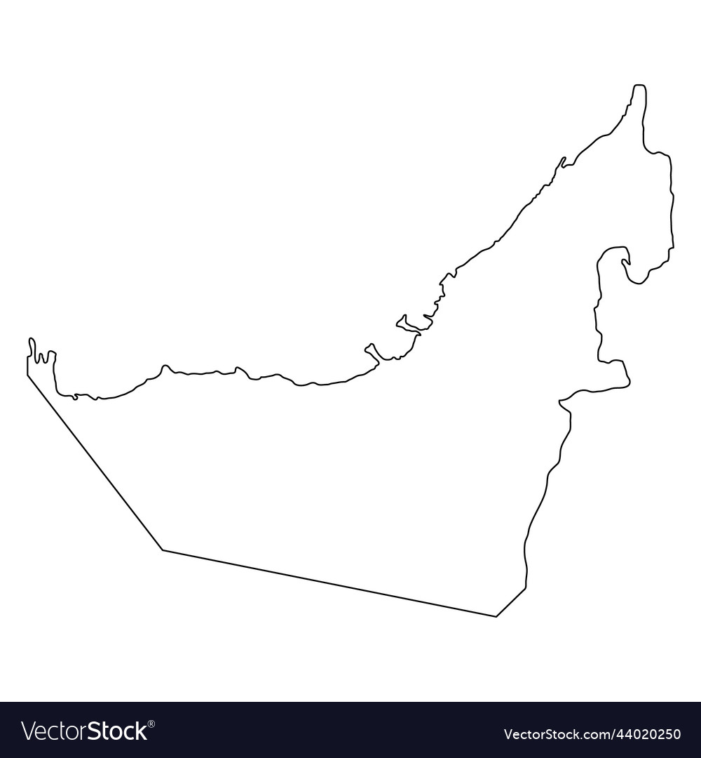 United arab emirates map icon geography blank Vector Image