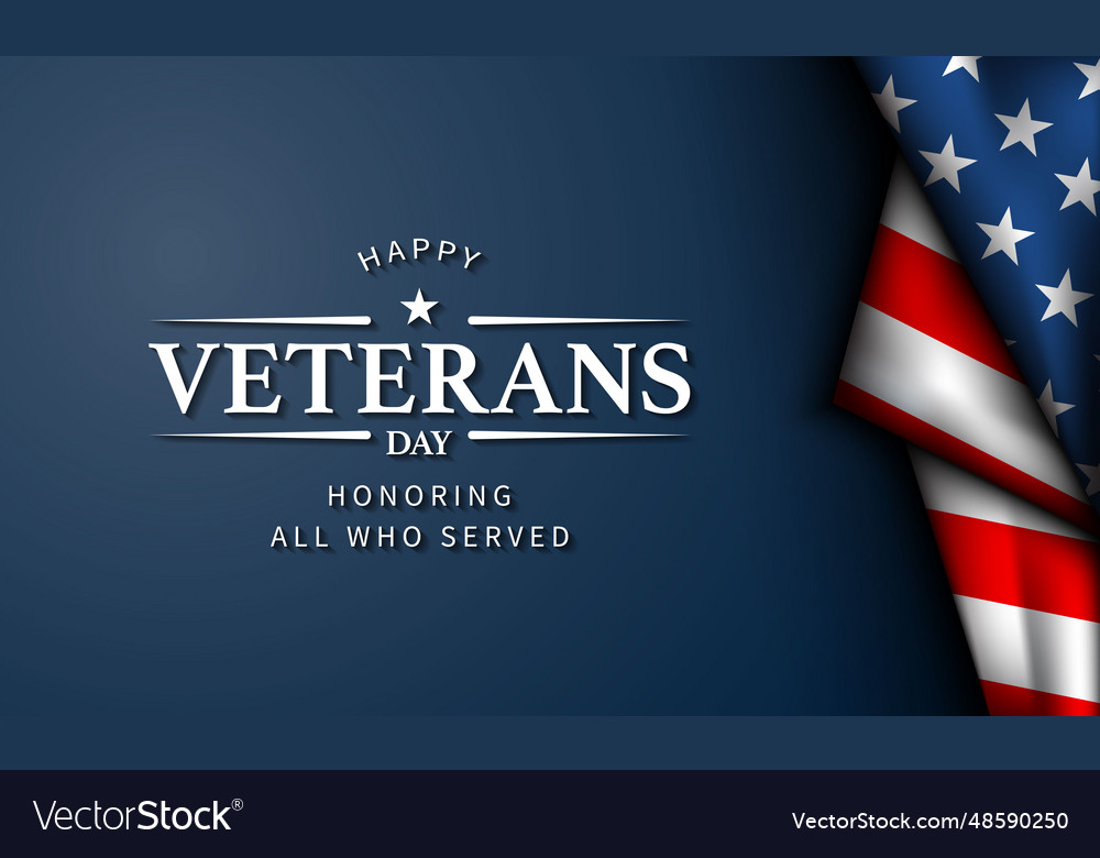 Veterans day background design Royalty Free Vector Image