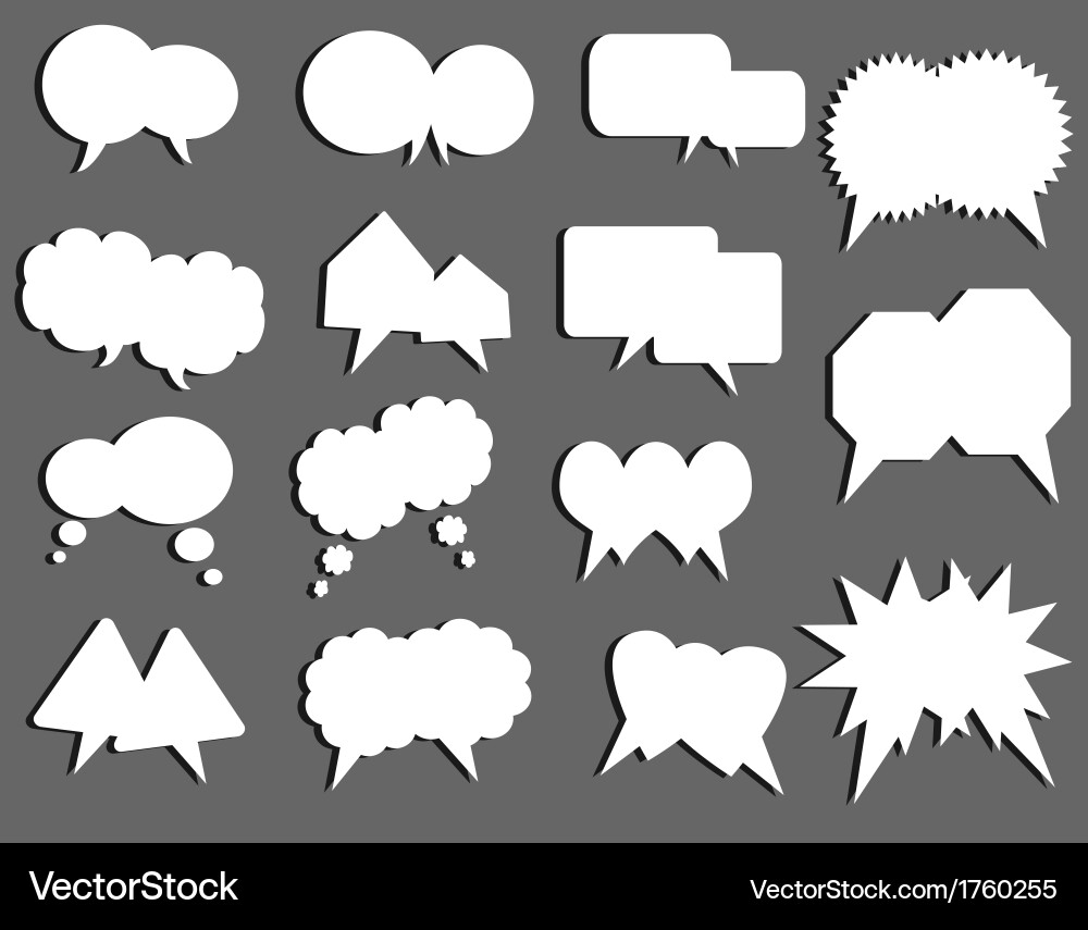 Blank empty speech bubbles Royalty Free Vector Image