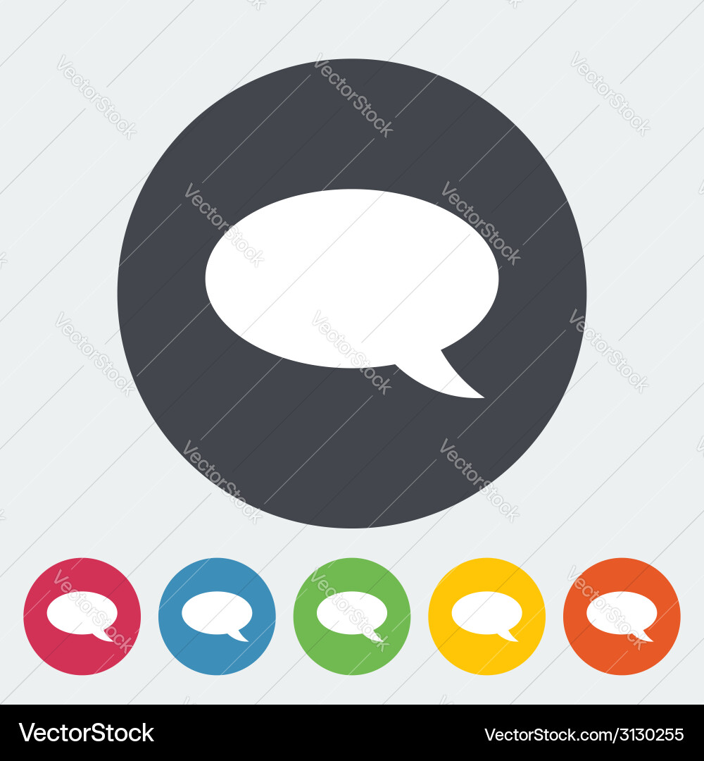 Chat flat icon Royalty Free Vector Image - VectorStock