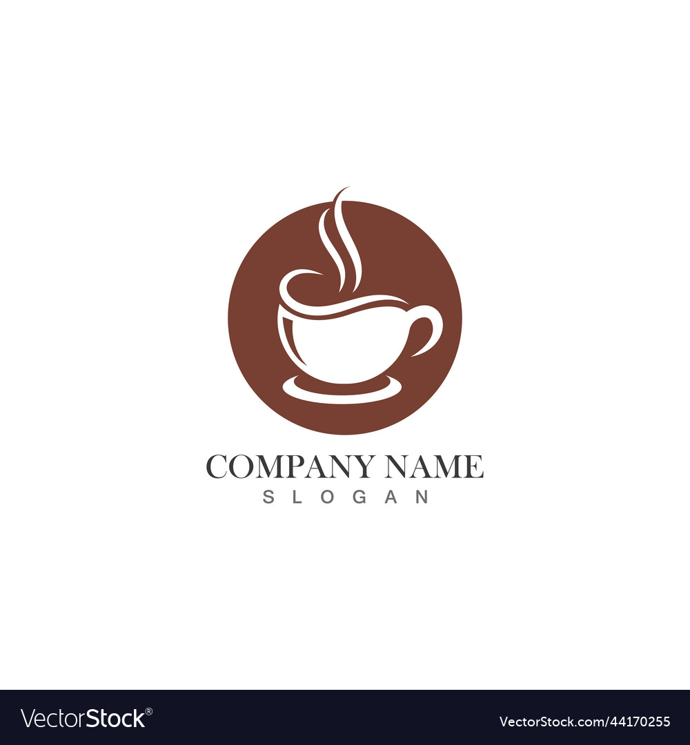 Coffee cup logo template icon design Royalty Free Vector