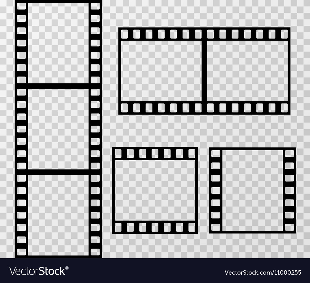 Film strip photo frame template isolated on Vector Image