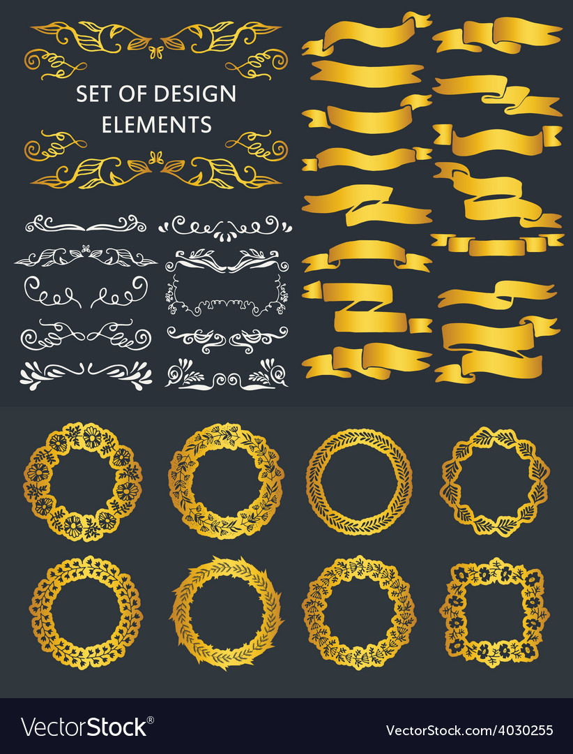 Hand-drawn elements Royalty Free Vector Image - VectorStock