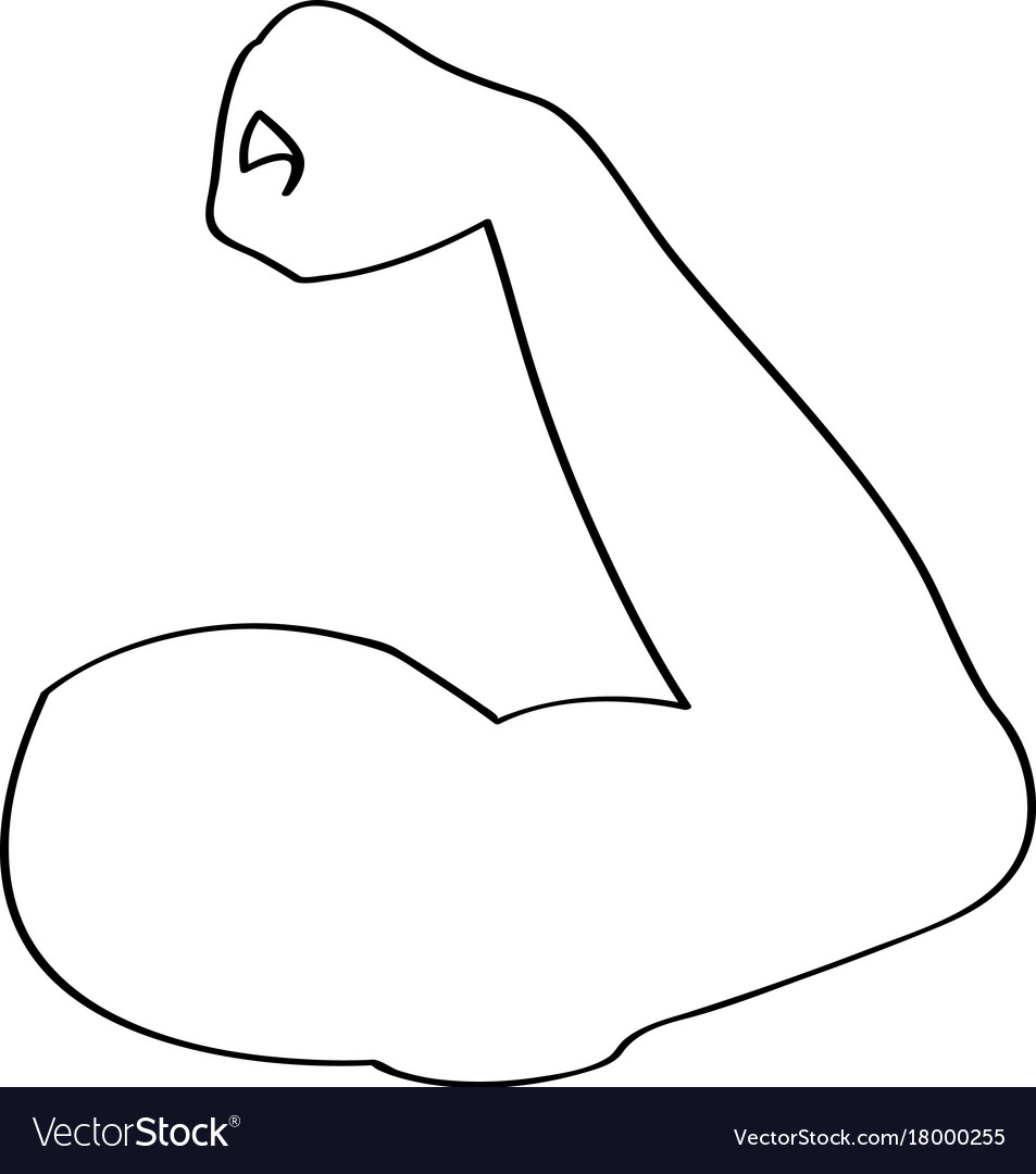 Isolated flexed arm Royalty Free Vector Image VectorStock