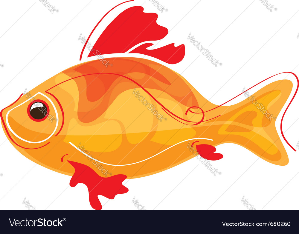Goldfish Royalty Free Vector Image Vectorstock Goldfish Royalty Free Vector Image Vectorstock