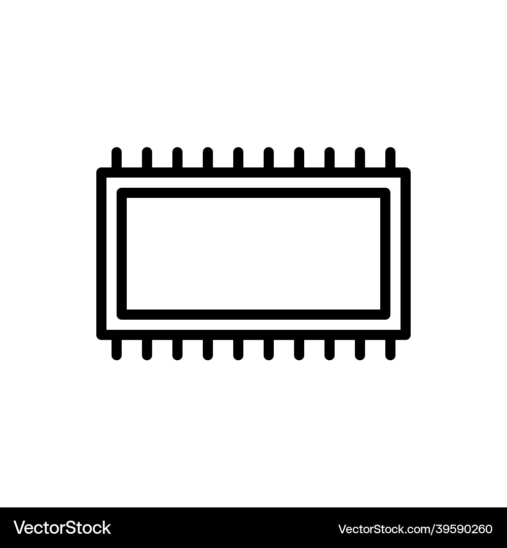 Processor icon circuit ship icon Royalty Free Vector Image