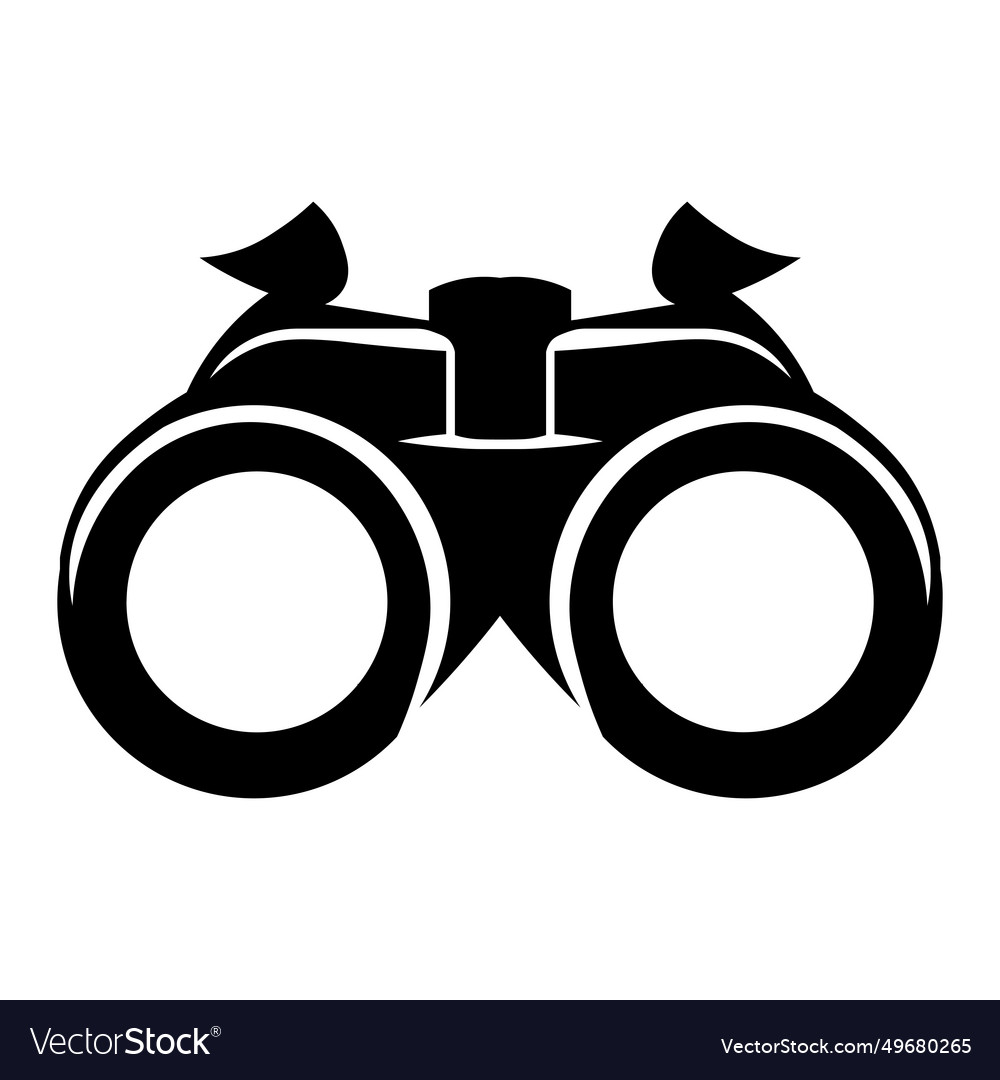 Binoculars black icon on white background Vector Image