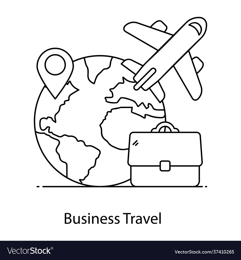 Business travel Royalty Free Vector Image - VectorStock