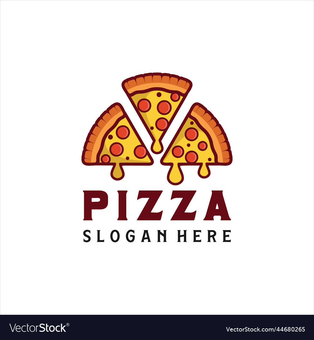 Pizza logo template Royalty Free Vector Image - VectorStock