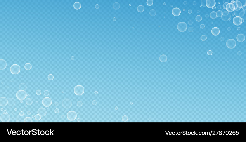 Random soap bubbles abstract background blowing b Vector Image