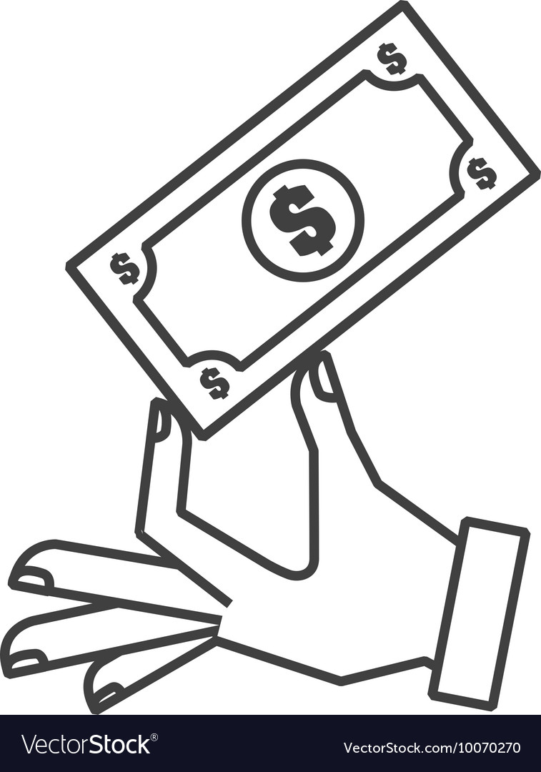 Bill dollar money icon Royalty Free Vector Image