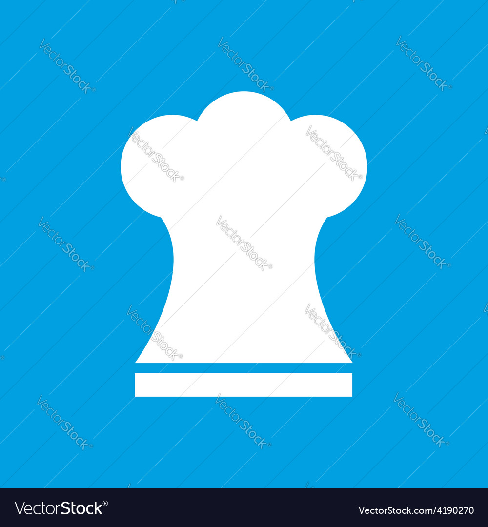 Chef white icon Royalty Free Vector Image - VectorStock