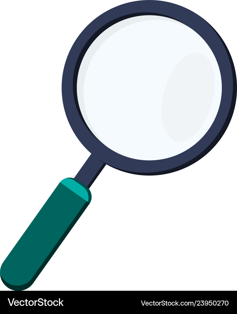 Magnifying glass symbol isolated Royalty Free Vector Image