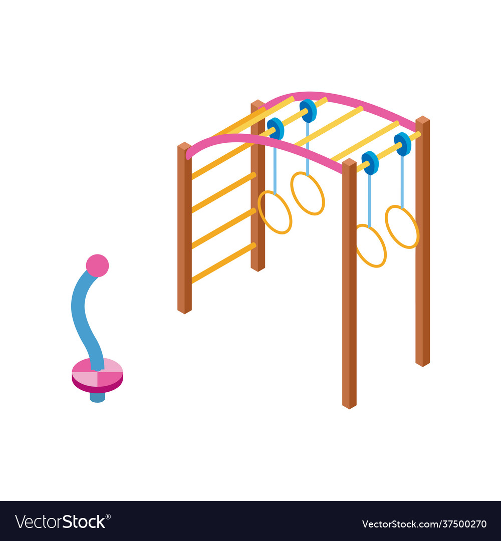 Playground isometric Royalty Free Vector Image