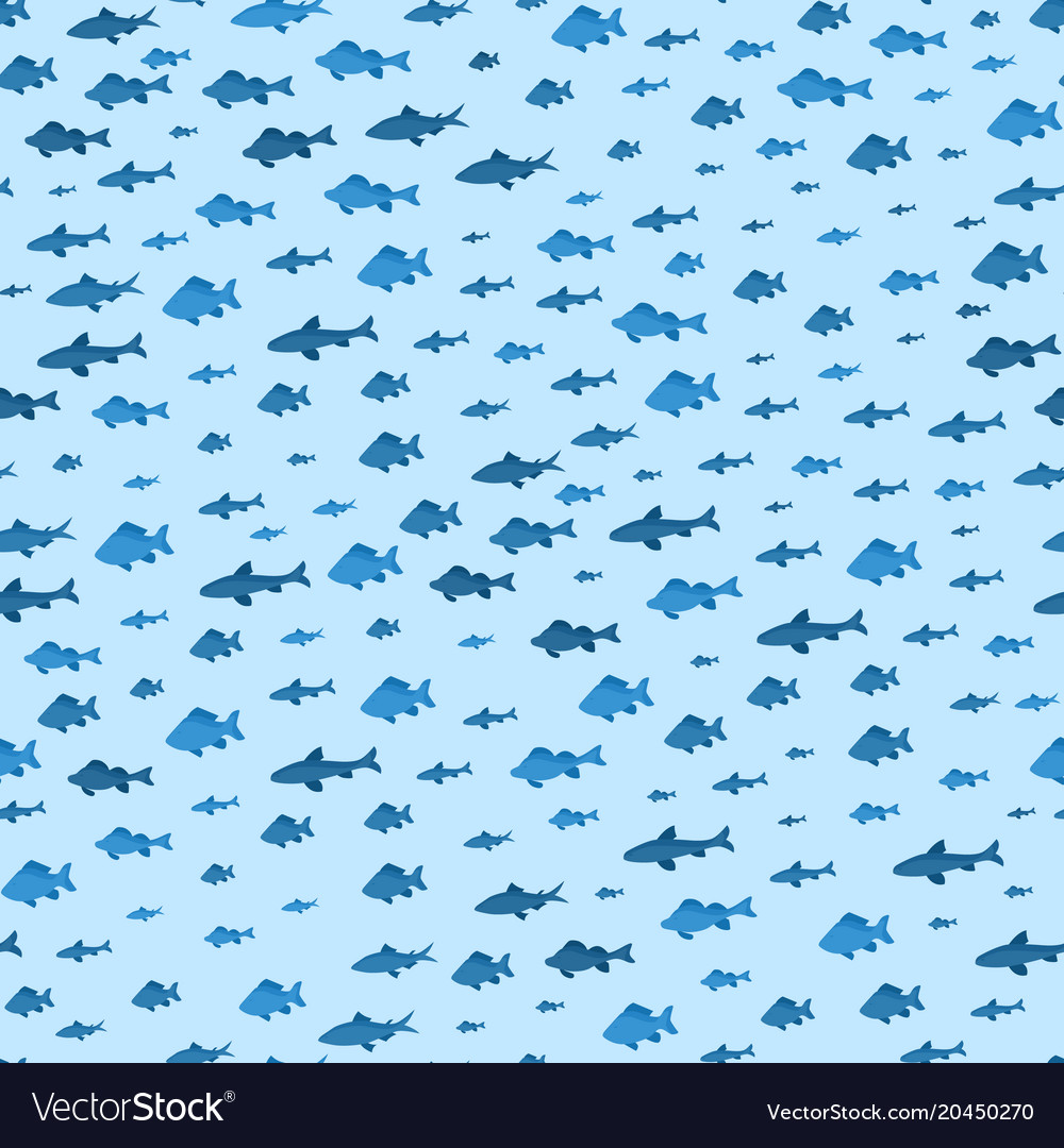 Download School of fish sea seamless pattern background Vector Image