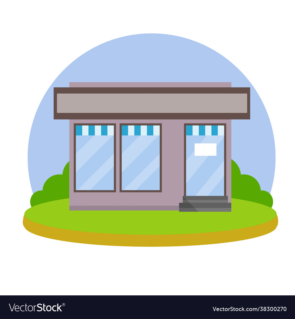 Small shop and store food trade and coffee shop Vector Image