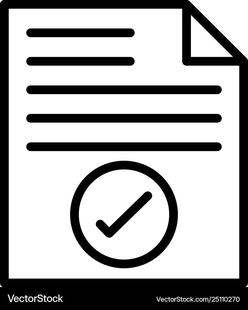 File Test Drawing. Sign Tested file Royalty Free Vector Image - VectorStock