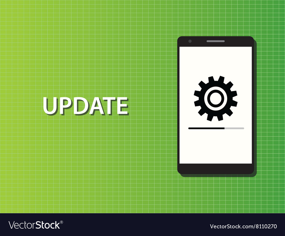Update apps smartphone in progress concept Vector Image