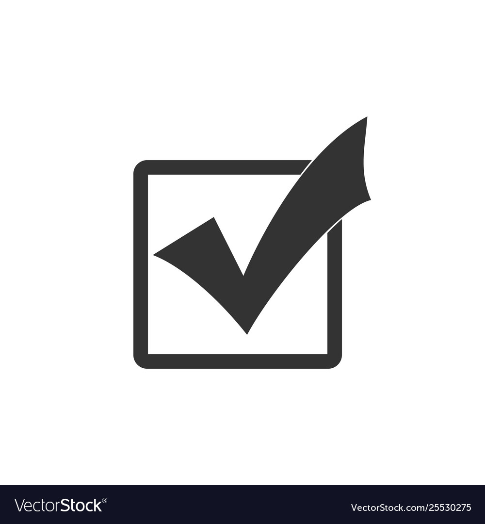 Check mark in a box icon isolated tick symbol Vector Image