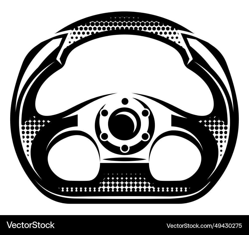 Stylish sports steering wheel element template Vector Image