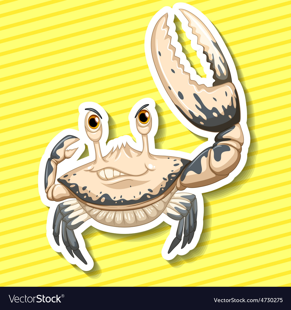 White Crab Royalty Free Vector Image - Vectorstock