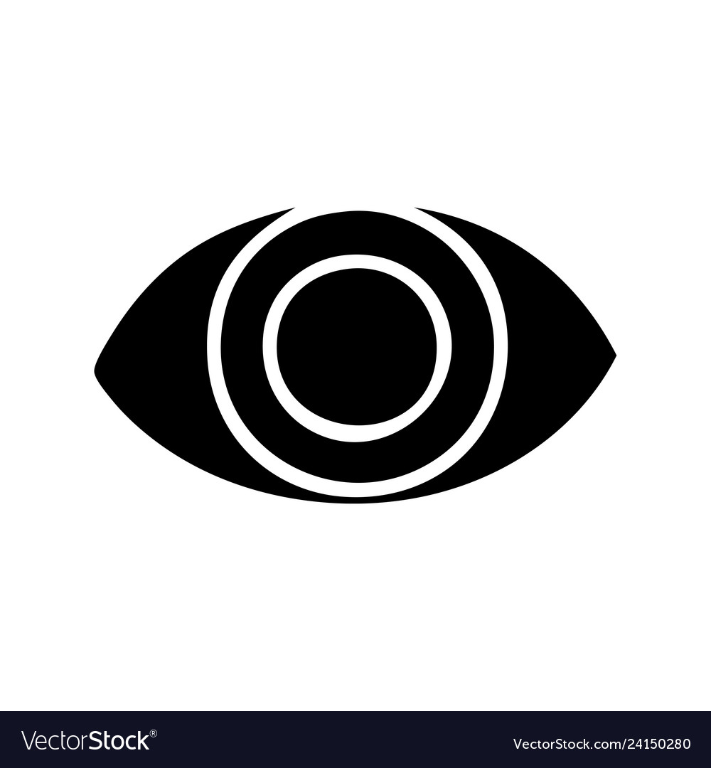 Flat symbol eye Royalty Free Vector Image - VectorStock