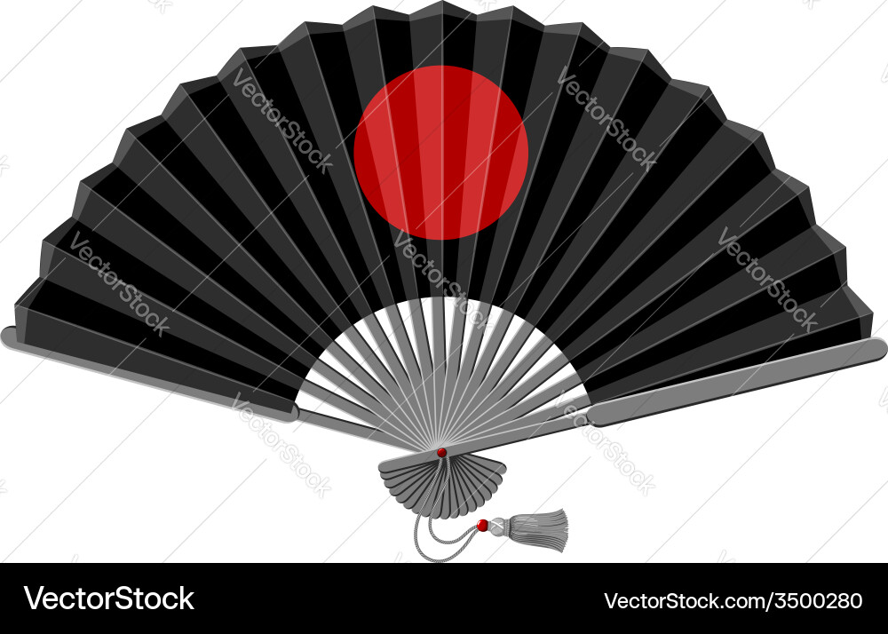 Folding fan Royalty Free Vector Image - VectorStock