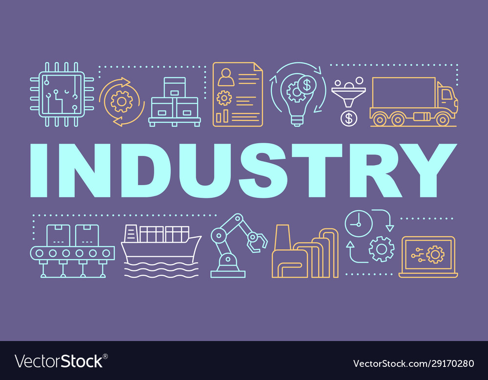 Industry word concepts banner industrial Vector Image