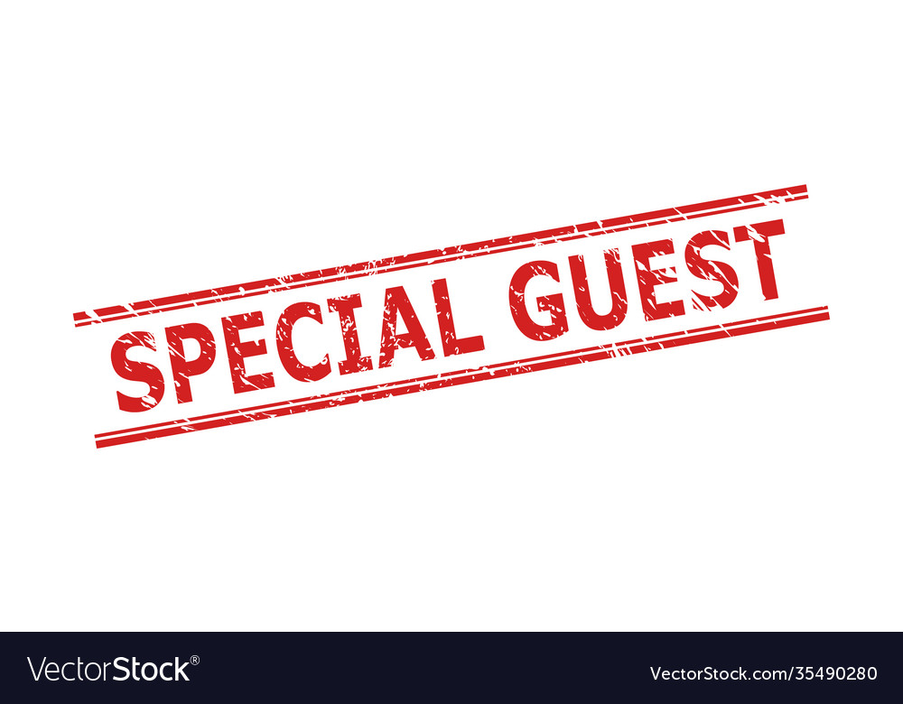 Special guest watermark with corroded texture