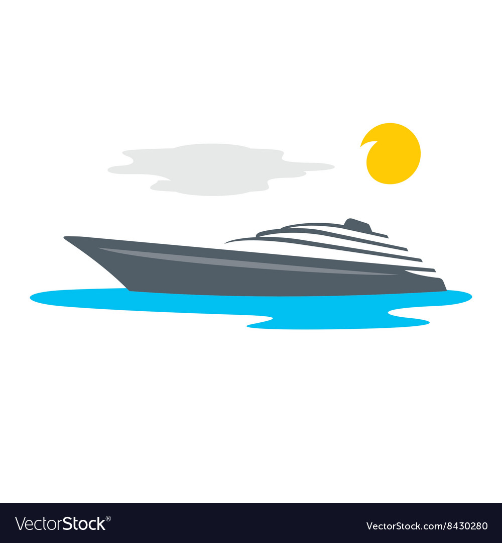 Yacht cartoon Royalty Free Vector Image - VectorStock