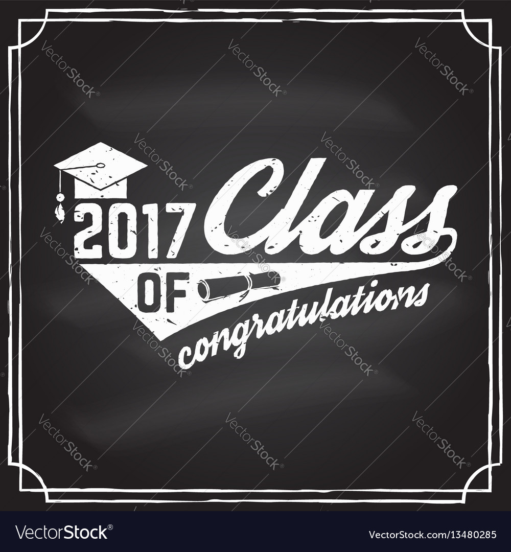 Class 2017 badge Royalty Free Vector Image - VectorStock