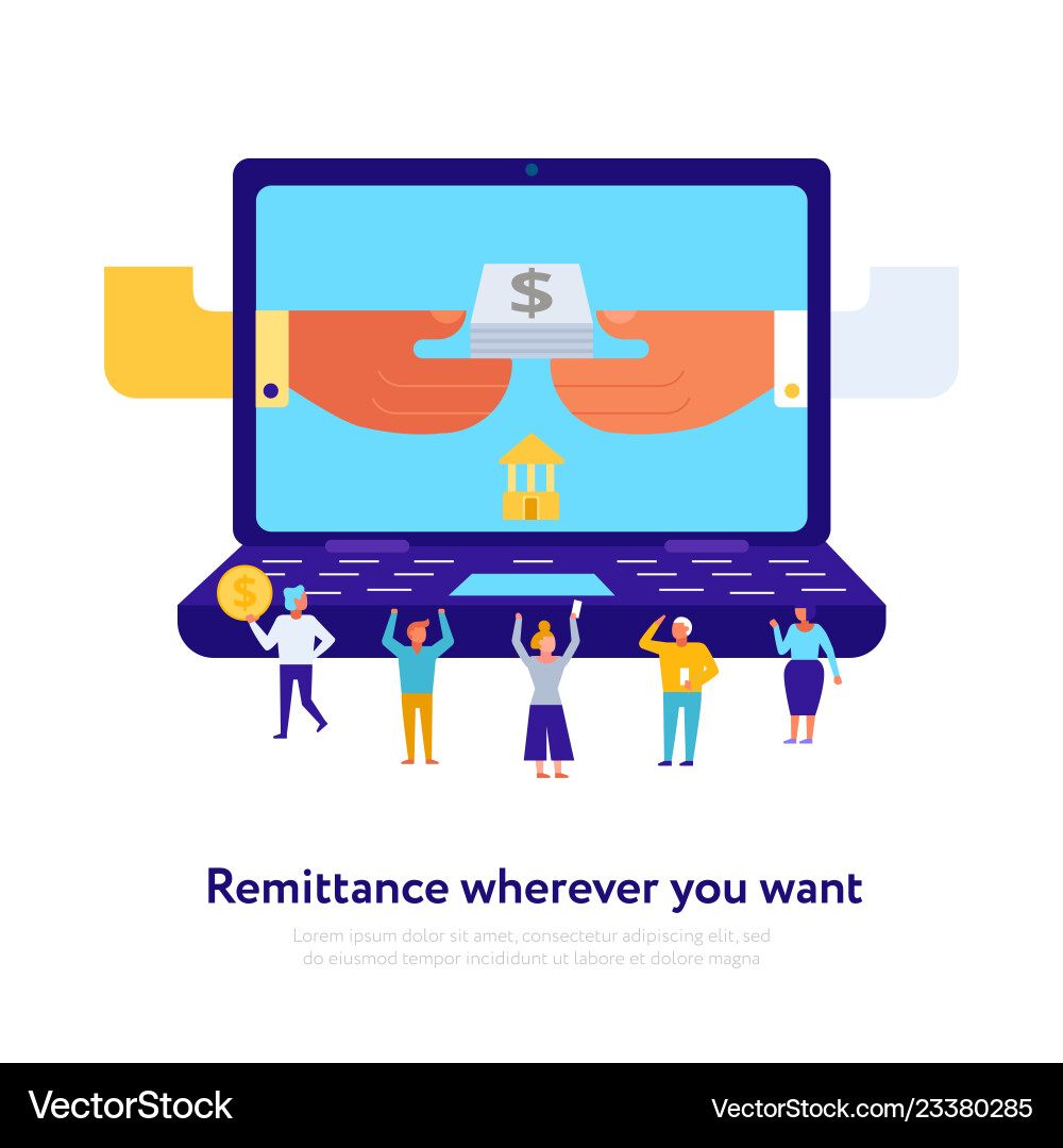 Online payment flat Royalty Free Vector Image - VectorStock