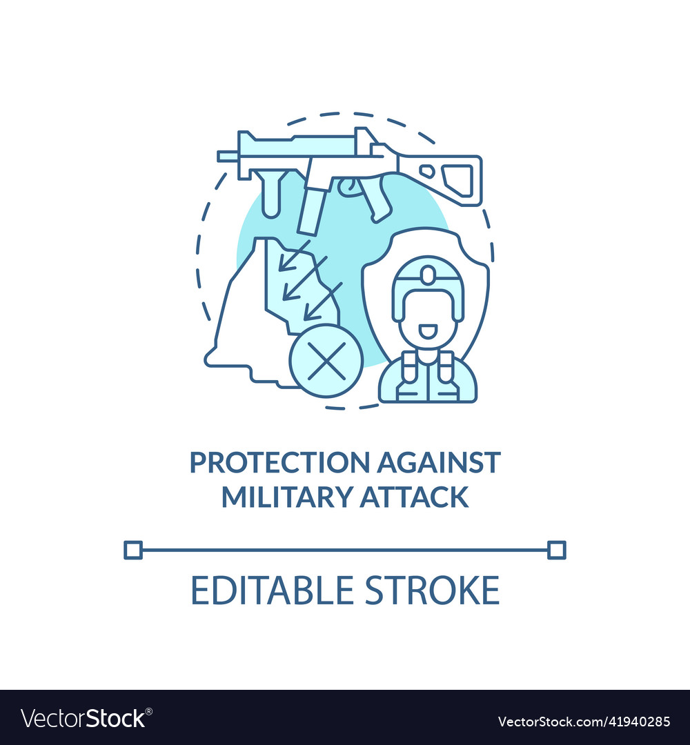 Protection against military attack turquoise Vector Image