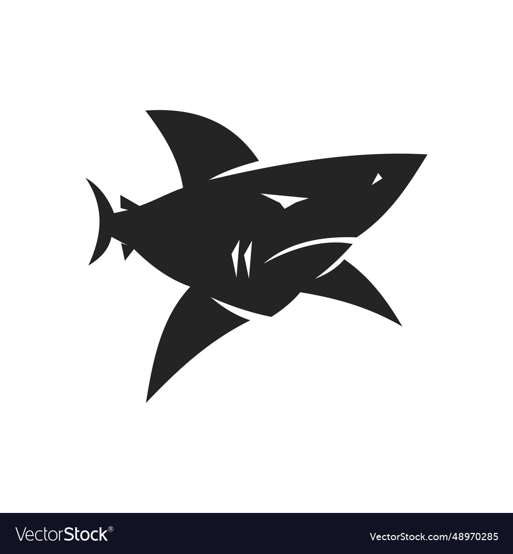 Shark logo template isolated brand identity icon Vector Image